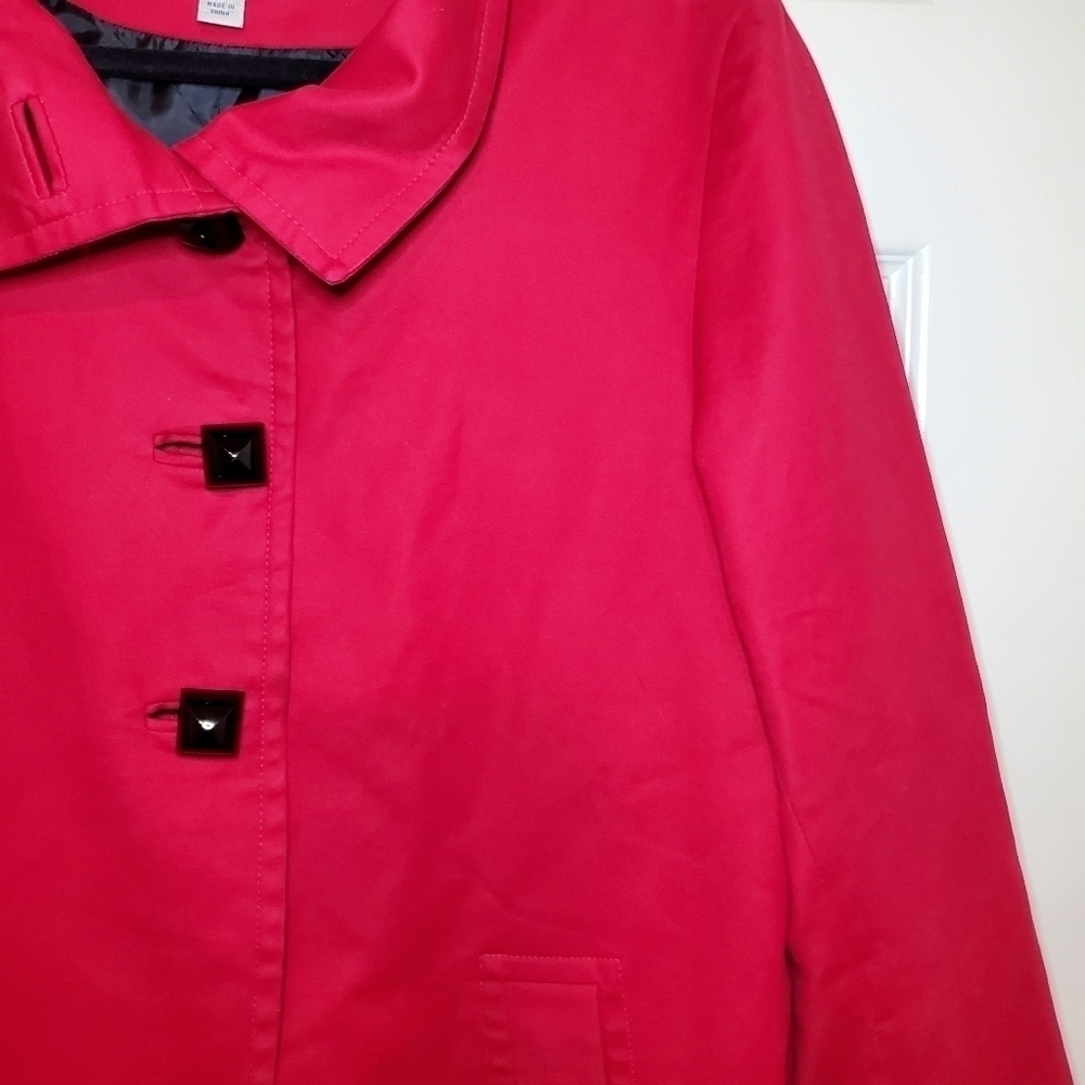 Pendleton By George Simonton Womens Red Jacket Size Large Mod Couture Rain Coat - Picture 5 of 16